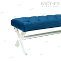 Beautiful french style bed metal bench stool dressing room bench